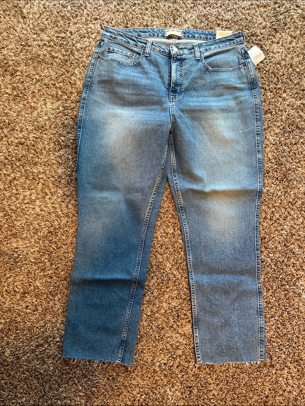 NWT! We the free curvy high rise vintage straight jeans